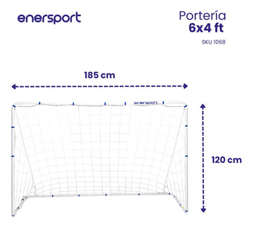 Portería de Fútbol Entrenamiento 185x120 cm -  Enersport Modelo 1068