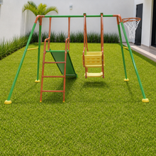 Columpio Doble y Resbaladilla + Canasta - Enerplay