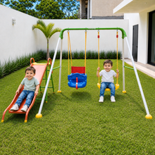 Columpio Doble para Niños y Resbaladilla - Enerplay
