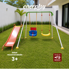 Columpio Doble para Niños y Resbaladilla - Enerplay