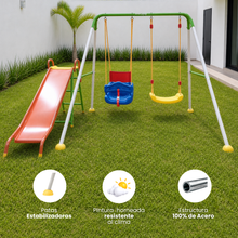 Columpio Doble para Niños y Resbaladilla - Enerplay