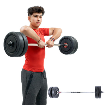 Barra Recta 120 cm con Discos (20 Kg) - Energym