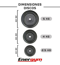 Kit De Pesas 2 Texturizado Energym Modelo 9032