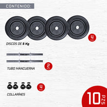 Mancuernas Ajustables 10 Kg C/u (20 Kg) 40cm – Energym