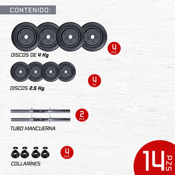 Par Mancuernas con Discos (13 kg) - Energym