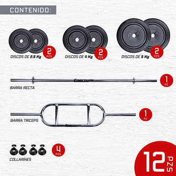 Kit De Pesas 2 Texturizado Energym Modelo 9032