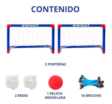 Kit De Porterías + Pelota Enersport Modelo Retagol Pro