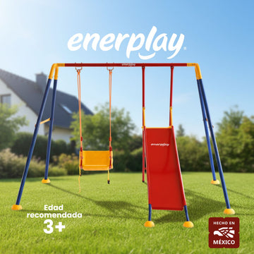 Columpio y Resbaladilla Travieso, 150x200cm – Enerplay Modelo 1411