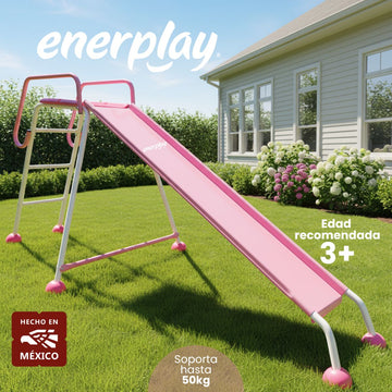 Resbaladilla Rosa para Niña Italia, 210x90cm – Enerplay Modelo 3003