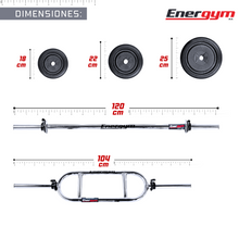 Kit De Pesas 2 Texturizado Energym Modelo 9032