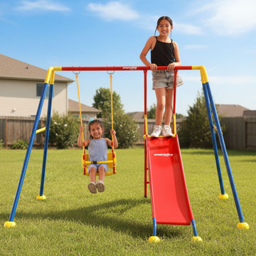 Columpio y Resbaladilla Travieso, 150x200cm – Enerplay Modelo 1411