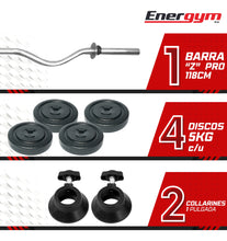 Barra Z Pro Cromada De 20kg Energym 6135