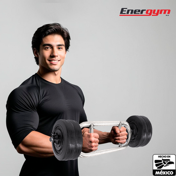 Kit De Pesas Barra Recta y Barra Romana (28 Kg) - Energym