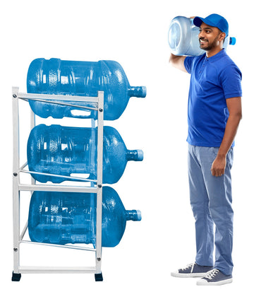 Porta Garrafón Rack 3 Garrafones 76x35 cm – Metalicon Home Modelo 613
