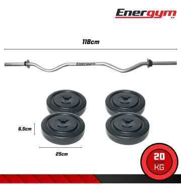 Barra Z Pro Cromada De 20kg Energym 6135