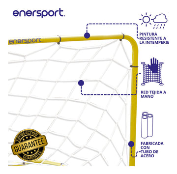 Par De Porterías De Futbol Metálicas 100cm X 60cm Enersport