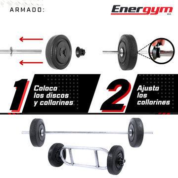 Kit De Pesas 2 Texturizado Energym Modelo 9032