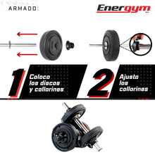 Par de Mancuernas Ajustables (10 Kg c/u) 40 cm - Energym