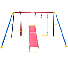 Columpio con Resbaladilla y Balancín Doble – Enerplay