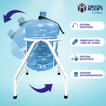 Porta Garrafón Individual Acero 20L - Metalicon Home Modelo 610
