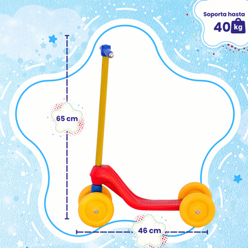 Scooter Patin Del Diablo Para Niños 4 Ruedas