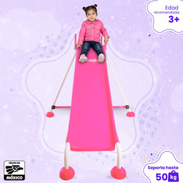 Resbaladilla Rosa para Niña Italia, 210x90cm - Enerplay