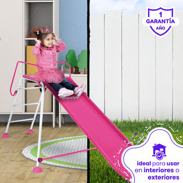 Resbaladilla Rosa para Niña Italia, 210x90cm - Enerplay