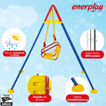 Columpio para Niños Cheyenne, 130x120 cm - Enerplay
