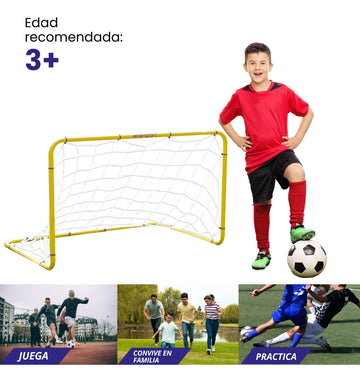 Par De Porterías De Futbol Metálicas 100cm X 60cm Enersport