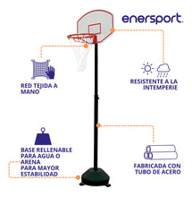 Tablero Basquetbol Canasta Ajustable 120-190 cm – Enersport Modelo 1010