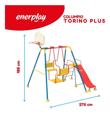 Columpio y Resbaladilla Torino Plus 160x210 cm – Enerplay Modelo 208