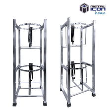 Porta Garrafones de Agua, Porta Garrafón Doble, Hecho de Acero Cromado - Metalicon