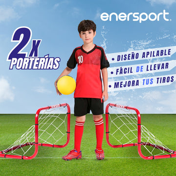 Mini Porterías de Fútbol Niños 65x55cm (2 pzas) - Enersport