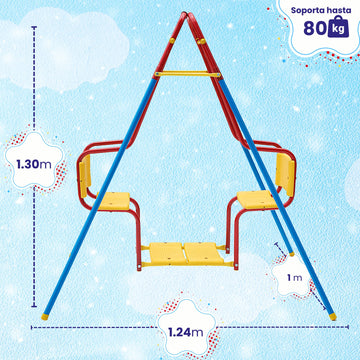 Columpio Doble para Niños Twin 130x124 cm – Enerplay Modelo 9