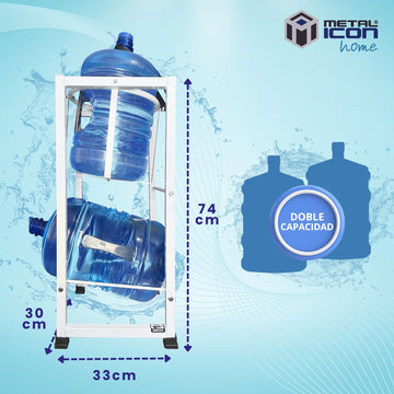 Porta Garrafón Doble 100x36 cm – Metalicon Modelo 616