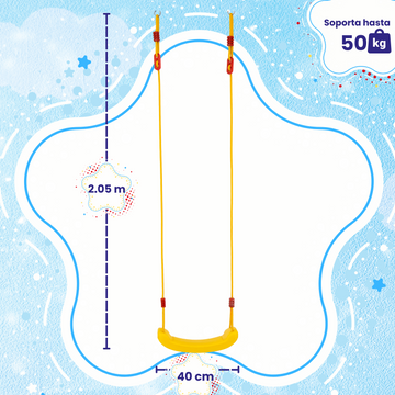 Asiento para Columpio 40 cm, 6-12 años – Enerplay Modelo 33