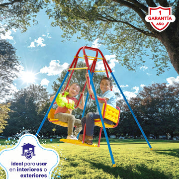 Columpio Doble para Niños Twin 130x124 cm – Enerplay Modelo 9