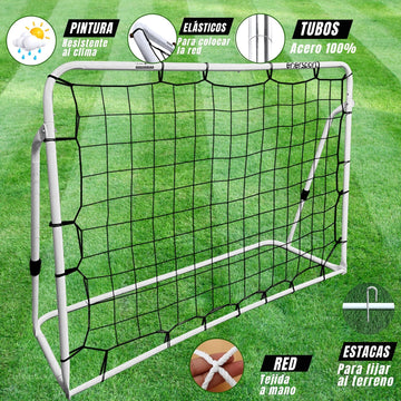 Portería Rebote Futbol De Acero 170x125 Cm Enersport