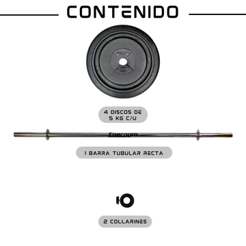 Barra Recta 20 Kg Energym