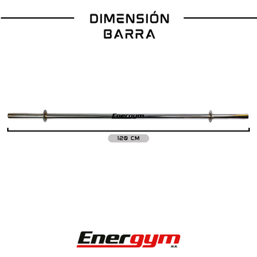 Barra Recta con Discos 20 kg - Energym