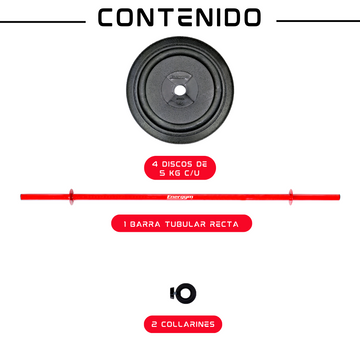 Barra Recta 20 Kg Energym