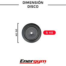 Barra Recta con Discos 20 kg - Energym